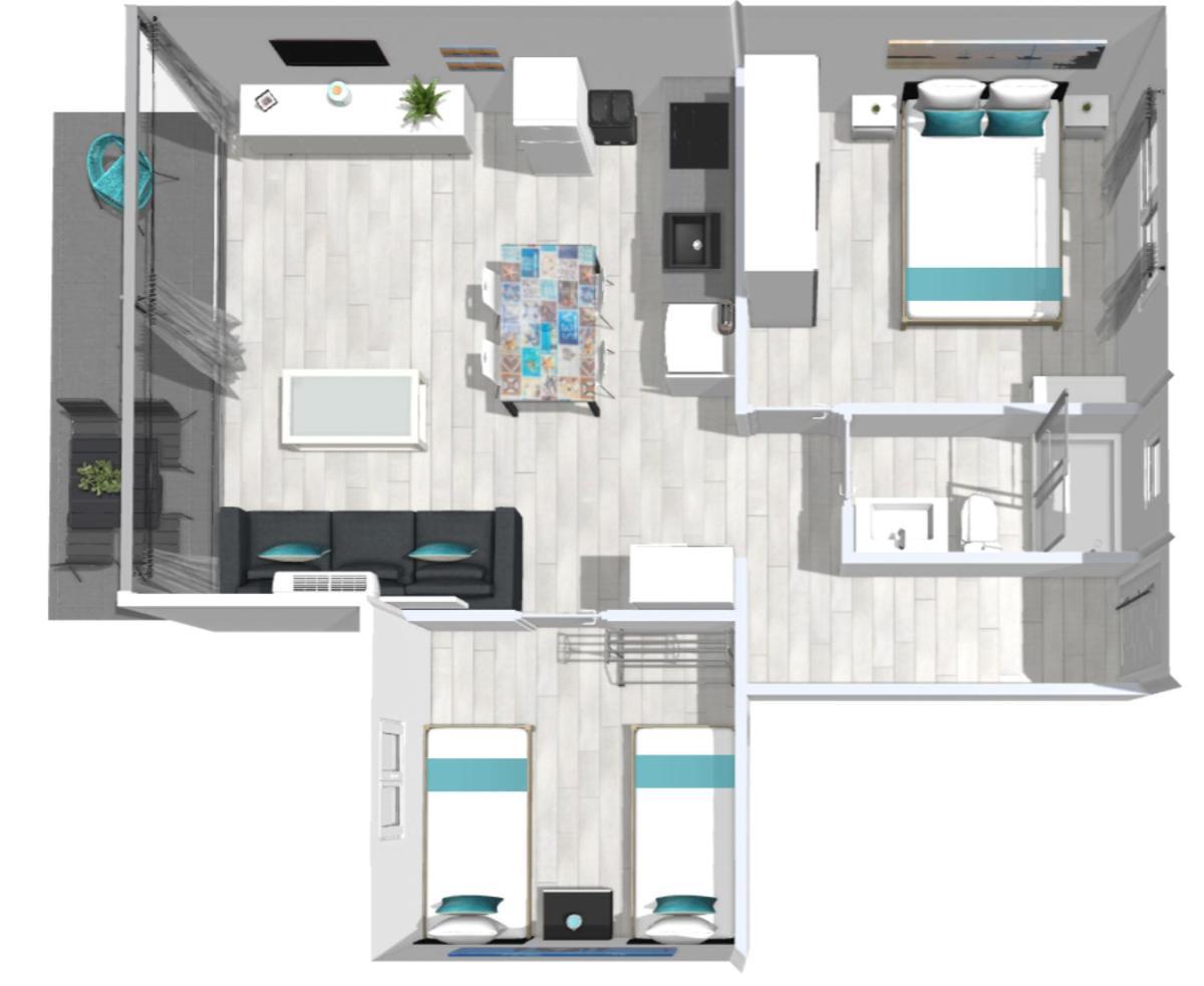 Roses Apartments Ocean 2 Habitaciones Vista Mar Lateral Dış mekan fotoğraf